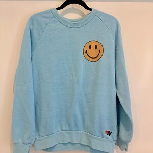 AVIATOR NATION - WOMENS MEDIUM l - LIGHT BLUE SWEATSHIRT